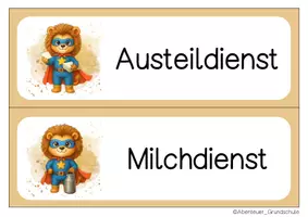 Vorschau - Bildkarten - Löwenklasse Klassendienste Klassentier Löwe - Seite 3