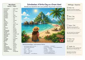Vorschau - Arbeitsblätter - My perfect day on a dream island - Seite 1