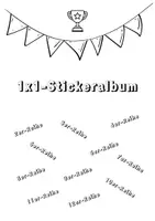 Vorschau - Arbeitsblätter - 1x1-Stickeralbum - Deckblatt