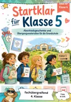 Vorschau - Mal- und Bastelvorlagen - Übergang in Klasse 5 – Abschiedsgeschenk & Mutmacher für die Grundschule | Klasse 4 - Deckblatt