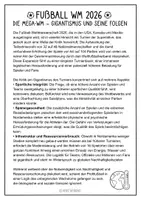 Vorschau - Stundenentwürfe - Fußball WM 2026 - Materialpaket - Kritische Auseinandersetzung mit der WM - Seite 1