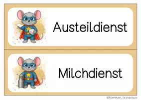 Vorschau - Bildkarten - Mausklasse Klassendienste Klassentier Maus - Seite 3