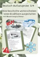 Vorschau - Arbeitsblätter - Deutsch - Aufsatzprobe (Kl. 3/4) - Eine Geschichte weiterschreiben - Deckblatt