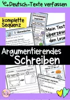 Vorschau - Stundenentwürfe - Argumentierendes Schreiben Paket - Deckblatt