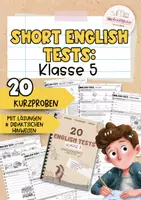 Vorschau - Arbeitsblätter - 20 Short English Tests Klasse 5 | Kurzproben Englisch | Mit Lösungen & didaktischen Hinweisen - Deckblatt
