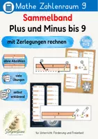 Vorschau - Arbeitsblätter - Sammelband Plus und Minus bis 9, mit Zerlegungen rechnen - Seite 1