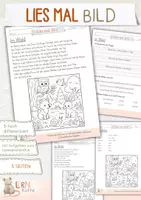 Vorschau - Arbeitsblätter - Lies-mal-Bild - Im Wald - dreifach Differenziert - Deckblatt