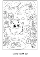 Vorschau - Mal- und Bastelvorlagen - Momo Ausmalbuch Sommer - Seite 1