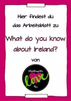 Vorschau - Arbeitsblätter - What do you know about Ireland DB - Deckblatt