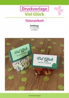 Vorschau - Anderer Materialtyp - Druckvorlage: Prüfung: Viel Glück - Tütenetikett - Deckblatt