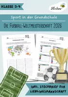 Vorschau - Arbeitsblätter - Die Fußball-Weltmeisterschaft 2026 - Arbeitsblätter für Klasse 3-4 - Deckblatt