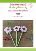 Vorschau - Mal- und Bastelvorlagen - Kindergeburtstag: Gastgeschenk Kirschblüte - Deckblatt