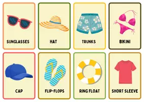 Vista previa - Tarjetas / Manipulativos - Tarjetas didácticas para aprender VOCABULARIO del VERANO en INGLÉS | Summer English Vocabulary Flashcards - página 2