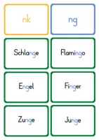 Vorschau - Fördermaterial/Inklusion - ng nk - Laute - Buchstaben - Klasse 1-2 - Wortkarten - Seite 3