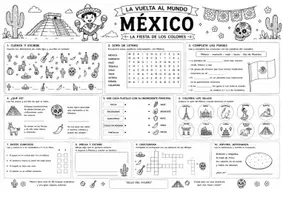 Vista previa - Unidades / Secuencias / Situaciones de Aprendizaje - AVENTURAS POR EL MUNDO (MANTELES MULTIACTIVIDAD) - Portada