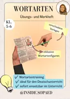 Vorschau - Fördermaterial/Inklusion - Flipbook/Buddybook Wortarten (5. Klasse) - Deckblatt
