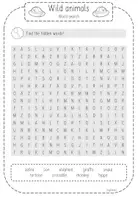 Vorschau - Arbeitsblätter - Word Search (3./4. Klasse, Englisch) - Seite 1