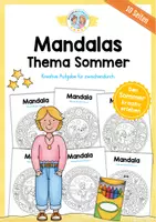 Vorschau - Mal- und Bastelvorlagen - Thema Sommer: 10 Mandalas zum Ausmalen - Deckblatt