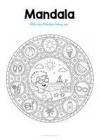 Vorschau - Mal- und Bastelvorlagen - Thema Sommer: 10 Mandalas zum Ausmalen - Seite 2