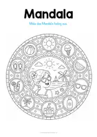 Vorschau - Mal- und Bastelvorlagen - Thema Sommer: 10 Mandalas zum Ausmalen - Seite 3