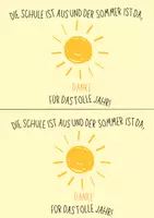 Vorschau - Bildkarten - Abschiedsgruß vor den Sommerferien - Deckblatt