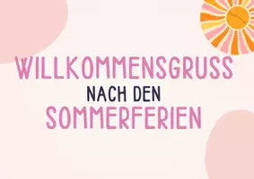 Vorschau - Bildkarten - Willkommen zurück (nach den Sommerferien) - Deckblatt