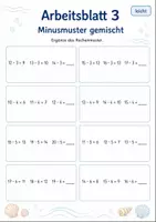 Vorschau - Arbeitsblätter - Rechenmuster Minus bis 20 | Mathematik Klasse 1 | 5 Arbeitsblätter als PDF - Seite 3