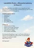 Vorschau - Arbeitsblätter - Lesemalblätter differenziert, Leseförderung, Deutsch Klasse 2 und 3 - Seite 1