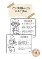 Vista previa - Refuerzo / NEE / Materiales de apoyo - Comprensión lectora de carnaval - colorea siguiendo las instrucciones - Portada