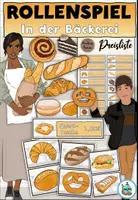 Vorschau - Spiele - Rollenspiel "In der Bäckerei" Thema Einkaufen - DaZ / DaF / Deutsch - Deckblatt