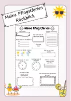 Vorschau - Arbeitsblätter - Pfingstferien Rückblick - Deckblatt