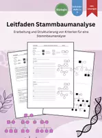 Vorschau - Arbeitsblätter - Leitfaden Stammbaumanalyse - Deckblatt
