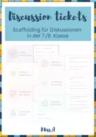 Vorschau - Fördermaterial/Inklusion - Discussion tickets: Scaffolding for speaking activities (Klasse 7/8) - Deckblatt