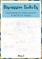 Vorschau - Fördermaterial/Inklusion - Discussion tickets: Scaffolding for speaking activities (Klasse 9/10) - Deckblatt