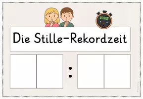 Vorschau - Poster - Stille-Rekordzeit Aushang I Freebie - Seite 1