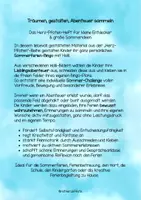 Vorschau - Arbeitsblätter - Holli´s Ferien Bingo - Sommerabenteuer - Seite 1