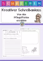 Vorschau - Arbeitsblätter - Von den Pfingstferien erzählen - Deckblatt