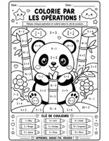 Aperçu - Jeux - Coloriage Magique Été Mathématiques PDF | Addition & Soustraction Maternelle - Page 1