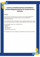 Vorschau - Arbeitsblätter - Kostenlos: Autismus Sozialkompetenz Teil 2 - Seite 1