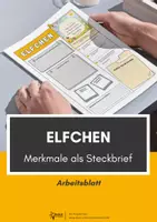 Vorschau - Arbeitsblätter - Elfchen: Merkmale der Gedichtfform - Deckblatt