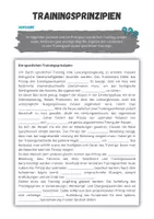 Vorschau - Arbeitsblätter - Grundlagen der Trainingslehre ⎮ Trainingsprinzipien - Lückentext für Klasse 10 bis 13 - Seite 1