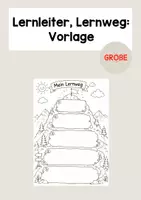 Vorschau - Arbeitsblätter - Lernweg, Lernleiter: Allgemeine Vorlage (Klasse 1, 2, 3, 4) - Deckblatt