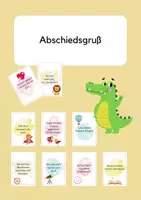 Vorschau - Bildkarten - Abschiedskarten / Abschiedsgruß Grundschule - Deckblatt