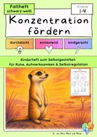 Vorschau - Unterrichtsreihen - Bewegung und Entspannung Klasse 1-4 | Konzentration und Ruhe · Faltheft zum Selbstgesalten - Deckblatt