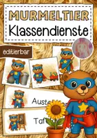 Vorschau - Bildkarten - Murmeltierklasse Klassendienste Klassentier Murmeltier - Deckblatt