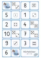 Vorschau - Spiele - Dominos: Zahlenraum bis 10 | Zehnerfeld, Strichliste, Menge & Würfelbild | Freiarbeit I Kl. 1 - Seite 3