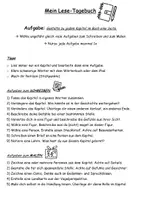 Vorschau - Arbeitsblätter - Mein Lese-Tagebuch: Aufgaben zum Schreiben und Malen - Lektüre - Deckblatt