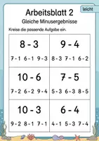 Vorschau - Arbeitsblätter - Gleiche Ergebnisse finden bis 10 | Mathematik Klasse 1 | 5 Arbeitsblätter als PDF - Seite 2