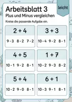 Vorschau - Arbeitsblätter - Gleiche Ergebnisse finden bis 10 | Mathematik Klasse 1 | 5 Arbeitsblätter als PDF - Seite 3