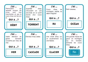 Aperçu - Jeux - Le vocabulaire hydrographique - J'ai ... qui a - Page 3
